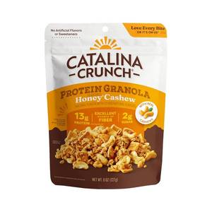 lot 3646 image: Catalina Crunch Protein Granola - Low Sugar Breakfast Cereal with 13g of Protein - Gluten Free, Keto Friendly - Honey Cashew - 8 oz. Bag (Pack of 1) BB FEB 2026