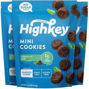 lot 3649 image: HighKey Mint Chocolate Cookies - 3 Pack. BB DEC 2022