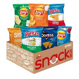 lot 3670 image: Frito-Lay Tangy Favorites Mix Variety Pack, 1 Ounce (Pack of 40). BB JULY 2025