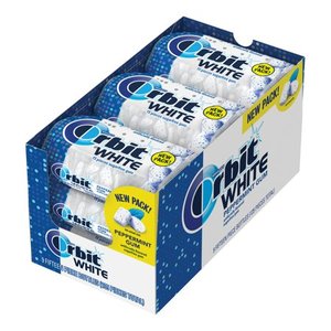 lot 3765 image: Orbit White Peppermint Sugarfree Gum 15 Piece 9 Ct. BB OCT 25