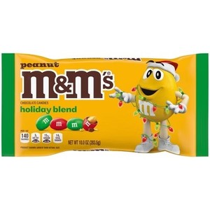lot 3795 image: Lot of 2, M&Ms Christmas Peanut Chocolate Candies Holiday Candy Assortment - 10oz. BB JUN 25