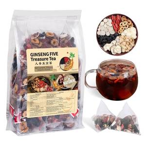 lot 3805 image: Ginseng Five Treasures Kidney Tea, Traditional Chinese Herbal TeaBags, Natural Kidney Cleanse Detox Tea for Women & Men, 7 Precious Ingredients Formula(1 Pack25 Bags) BB MAY 26