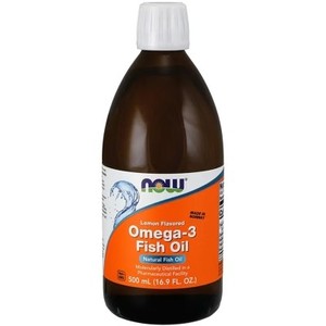 lot 3809 image: Omega 3 Fish Oil Lemon by Now Foods - 500 ml Liquid BB JUN 26