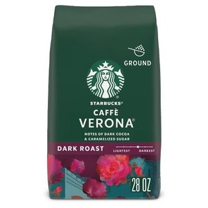 lot 3828 image: Starbucks Caffe Verona Dark Roast Ground Coffee - 28oz. BB NOV 25