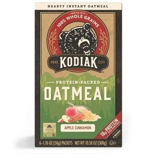 lot 3831 image: Kodiak Apple Cinnamon Oatmeal Packets - 3pk  10.58oz BB JULY 26