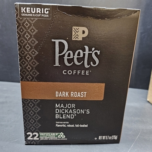 lot 3889 image: Peets Coffee, Dark Roast Keurig K-Cup Pods, 100% Arabica Coffee - French Roast 88 Count (4 Boxes of 22 Pods) BB DEC 2025