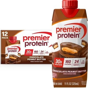 lot 3934 image: Premier Protein Shake, Chocolate Peanut Butter, 30g Protein, 11 fl oz, 12 Ct BB SEPT 2026