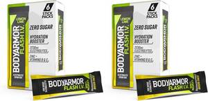 lot 3940 image: BODYARMOR Flash IV Electrolyte Packets, Lemon Lime - Zero Sugar Drink Mix, Single Serve Packs, Coconut Water Powder (6 Count) (Pack of 3) BB MAY 26