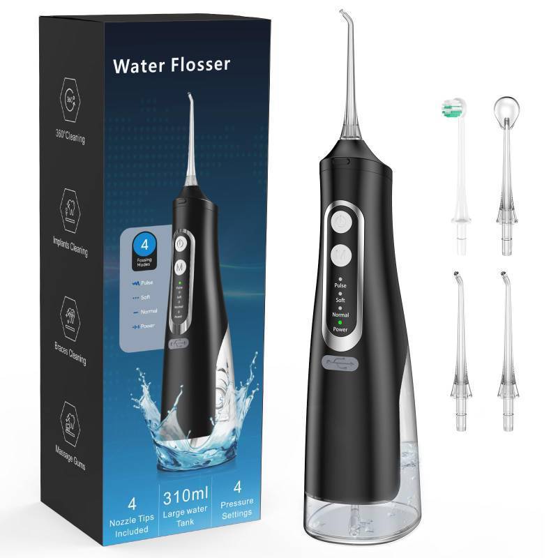 lot 2088 image: Water Flosser for Teeth Cleaning 4 Modes Rechargeable Oral Irrigator 4 Tips Powerful Battery Life Water Dental for Travel Use Retail $21.23