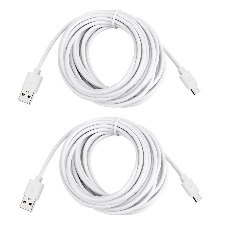 lot 2047 image: Smays Charger Cord Replacement for Oculus Go, PS4 Controller, Xbox One, Wyze Cam USB Extension Cable Power, 13 ft, 2-Pack Retail $16.19