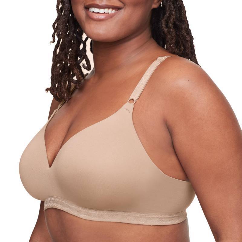 lot 2129 image: Warners Womens Cloud 9 Super Soft Wireless Lightly Lined Comfort Bra 1269, Toasted Almond, 34A - Retail $44