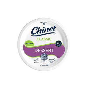 lot 2068 image: Chinet Classic Dessert Plate 6 34 - 70ct - Retail $27