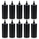 Black Plastic Squeeze Dispensing Bottles Glue Bottle Light-proof Sealed Plastic Bottle With Caps, For DIY Crafts, Glue, Liquids (34oz 10 Ppack) - Retail: $25