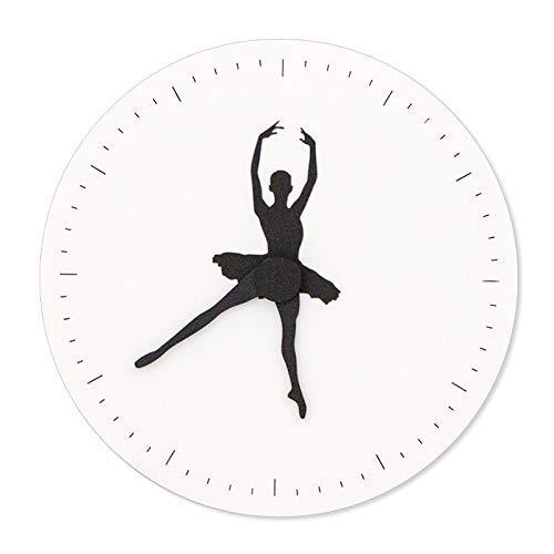 lot 1082 image: Stephanie Imports Modern Minimalist Ballerina Ballet Wall Clock, Black on White, 12 inch Diameter Retail $29.99