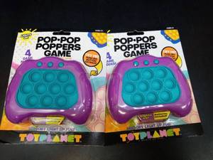 lot 1013 image: Set of 2 -Pop Pop Poppers Electronic Light Up Fidget Game by Toy Planet - Retail $16