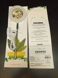 lot 1022 image: LED Plant Grow Light with Adjustable Stand 2pk - Retail $15