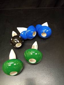 lot 1023 image: Ceramic Mushroom Plant Watering Decoration, Set of 5 - Retail $15