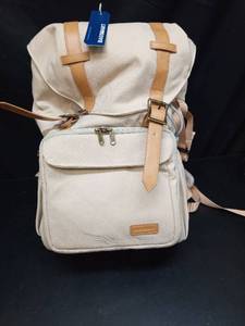 lot 1051 image: Bagsmart Canvas Camera Backpack with Removable Dividers - Retail $55