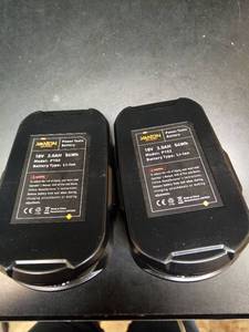 lot 1053 image: Vanon 18V 3.0Ah Li-Ion Power Tool Batteries - Set of 2 (Model P102) - Retail $35