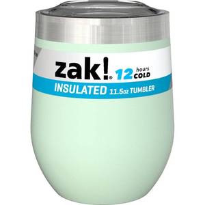 lot 1062 image: Zak Designs 11.5oz Double Wall Stainless Steel Chelan Tumbler - Mint Green - Retail $10