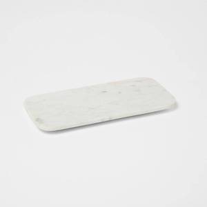 lot 1129 image: 14 x 7 Marble Serving Platter White - Threshold - Retail $22