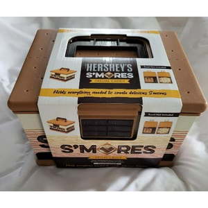 lot 1133 image: Hersheys Deluxe Smores Caddy Airtight, Portable Storage for Ingredients with Easy-Grip Handle - Retail $35