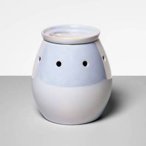 lot 1141 image: 5.2 x 5.2 Stoneware Iridescent Wax Warmer White - Opalhouse - Retail $19