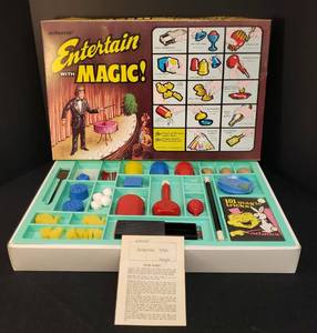 Vintage 1960's Adams' Entertain with Magic Set #7964022 - in Original Box with Manual/Instructions  - In Outstanding Shape for Age! - Appears Complete