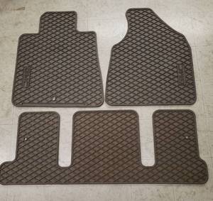 lot 27 image: GMC Arcadia SUV Floor Mat Set - 2007-2017 - 3Pc Set - Dark Tan