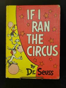 Vintage Dr. Seuss 1956 Edition - IF I RAN THE CIRCUS - Hard Back Big Children's Book - Published in New York  by Random House
