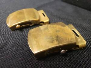 lot 14 image: Vintage 1950s U S Army - Solid Brass Belt Buckles - Lot of 2 - 2.5in L x 1.75in W