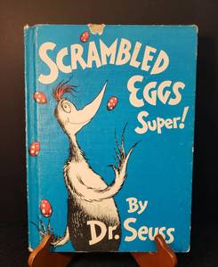 lot 118 image: Vintage1953 1st Edition DR.SEUSS - SCRAMBLED EGGS Super Hard Cover Big Book - Random House Book Club Edition