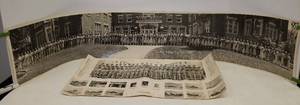 lot 173 image: Lackland Air Force Base Campus Photo - Gateway to the Air Force - San Antonio, Tx - 1959 19.5in W x 10in T, and Antique 1930 Christian College Columbia, MO - Ivy Chain Panoramic Photo - 42in L x 8in T