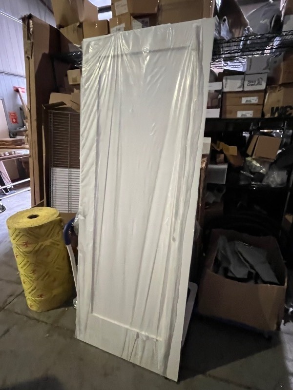 lot 12 image: 1 PANEL SHAKER SQUARE TOP PRIMED DOOR (1-38)