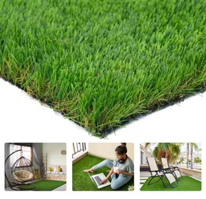 Green 6 ft. x 9 ft. Artificial Grass Turf, Grass Pad Mat for Pets, Fake Grass Rugs for Garden, Lawn, Patio & Balcony