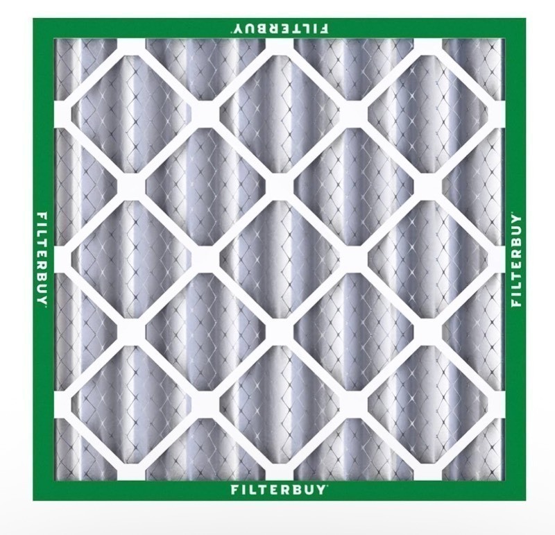 lot 677 image: Filterbuy 20x20x4 Air Filter M11 Essential Dust & Allergy Defense (2-Pack), Electrostatic Pleated HVAC AC Furnace Filters Replacement (Actual Size 19.50 x 19.50 x 3.63) - Sm Crease on edge