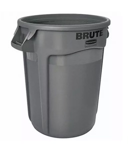 lot 4 image: Rubbermaid 32 Gal Brute Trash Can