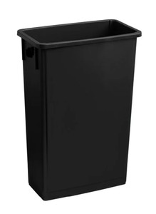 lot 135 image: 23 Gallon Black Slim Rectangular Trash Can