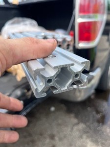 lot 240 image: Bundle of 3 Pieces of Quality Aluminum Extrusion 28 x 1 x 2