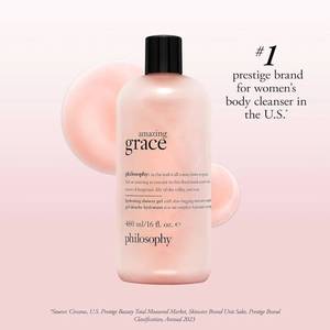 lot 37460 image: philosophy amazing grace hydrating bath & shower gels - efficiently cleanses, soothes & comforts dry skin - vegan formula - Retail $40