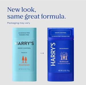 lot 37466 image: Harrys Aluminum Free Deodorant for Men - Odor Control, Redwood Scent, 2.5 Oz, 1-Pack, Men Deodorant Aluminum Free - Retail $5