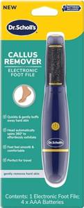 lot 37476 image: Dr. Scholls Callus Remover Electronic Foot File, Electric Hard Skin Removal for Feet, Effortless Soft Smooth Skin in Minutes, Perfect for Travel, for Women & Men, AAA Batteries Included - Retail $12