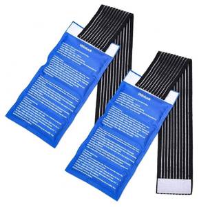 lot 37506 image: Gel Ice Cold Packs - (2-Piece Set) Soft Reusable ColdHot Compress, Provides Alleviate Joint and Muscle Pain. Flexible Therapy from Injuries - Shoulder, Back, Knee, Neck, Ankle & More. - Retail $15