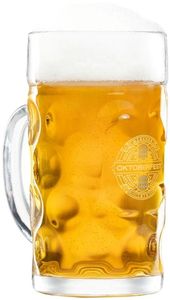 lot 37571 image: BAVARIA TRACHTEN Oktoberfest Glass Beer Mug - Authentic Beer Stein - Traditional German Beer Mugs - Franziskaner Mug Weissbier Glass - 1 Liter 34 oz Beer Mug - Extra Large - Retail $25