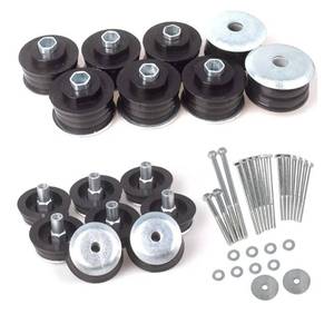 lot 37596 image: Body Mount Bushing Kit Compatible with Ford F250 F350 2008-2016 Super Duty 2WD 4WD, Polyurethane Cab & Body Mount Steel Sleeves & Hardware - Retail $75