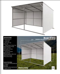 lot 218 image: 20x12 FT Heavy Duty Metal Livestock Shelter Shed