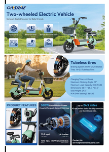 lot 112 image: Onshine OSEV-48 Two-Wheeled Electric Scooter with Child Seat