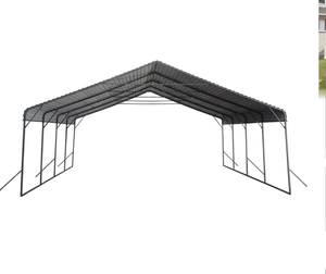 lot 162 image: 20x20 Galvanized Steel Carport with Metal Frame