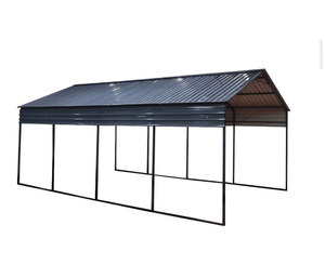 lot 169 image: Metal Car Canopy Carport 12x20 ft Steel Frame