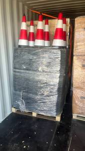 lot 310 image: Reflective Traffic Safety Cones with White Stripes